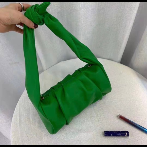 New Shoulder Bag Genuine Leather  Bow Handbag Cloud Lunch bag Underarm Pouch - Picture 13 of 17